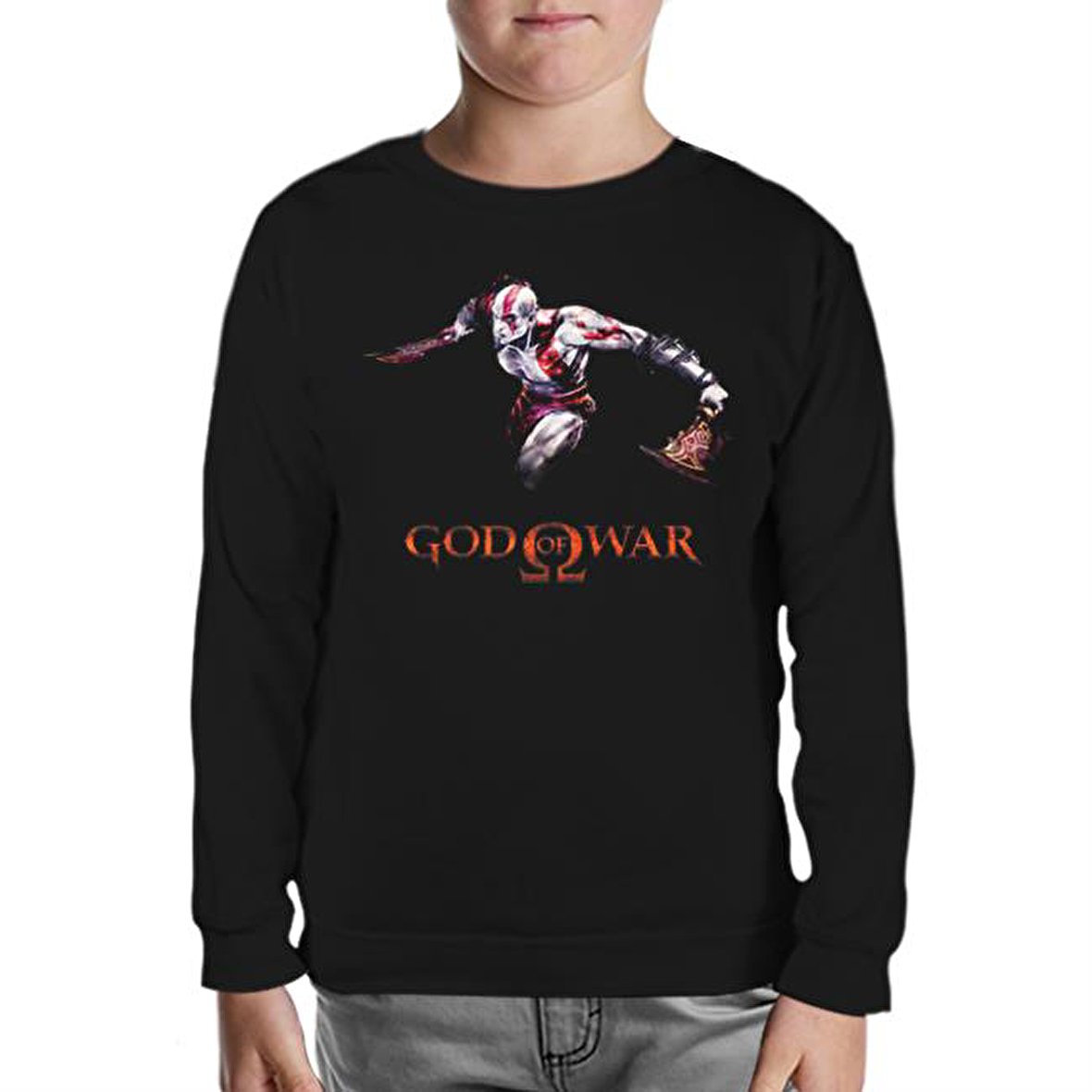 God of War 1 Siyah Çocuk Sweatshirt