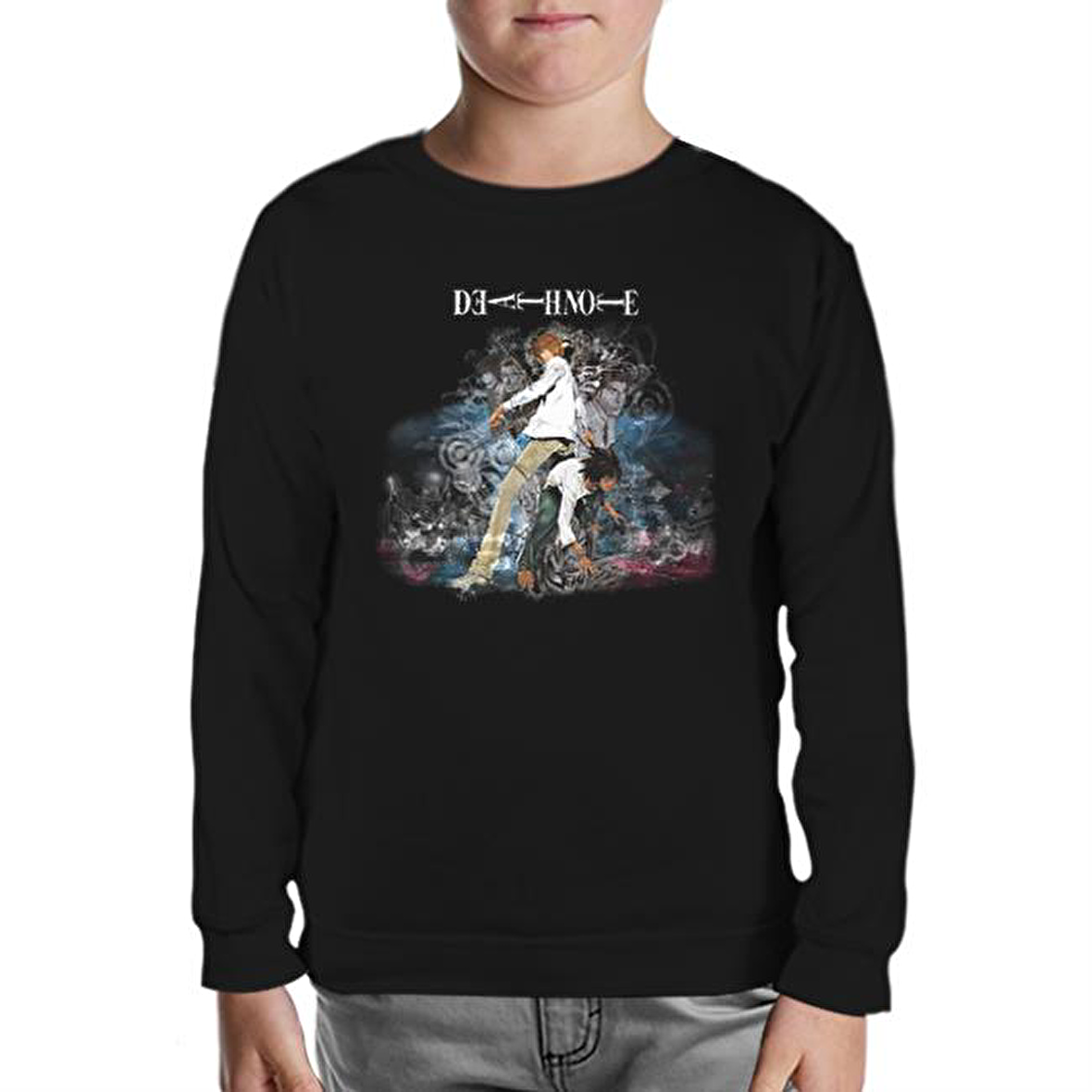 Death Note - Chains Siyah Çocuk Sweatshirt