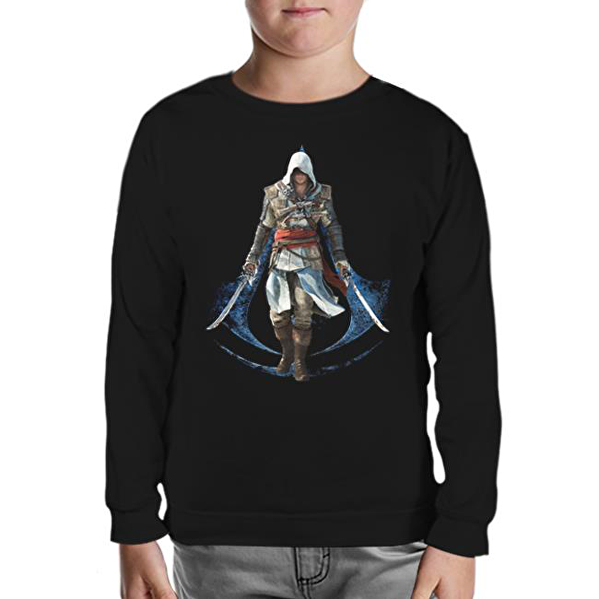 Assassin's Creed 6 Siyah Çocuk Sweatshirt