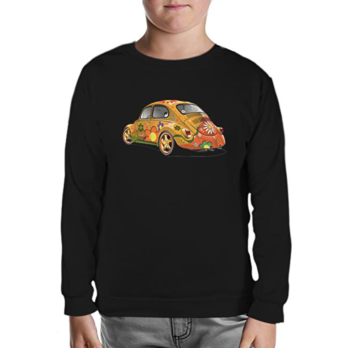 Bugs in Color Siyah Çocuk Sweatshirt