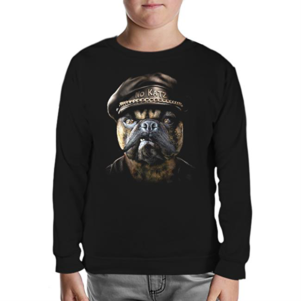 Dog the Police Siyah Çocuk Sweatshirt