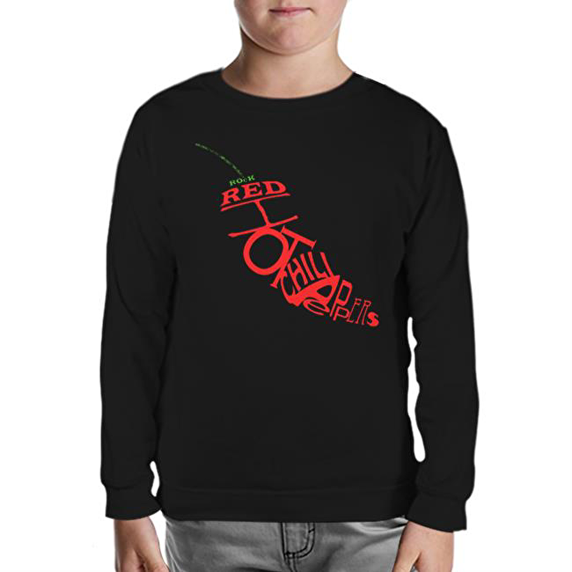 Red Hot Chili Peppers - The Pepper Siyah Çocuk Sweatshirt