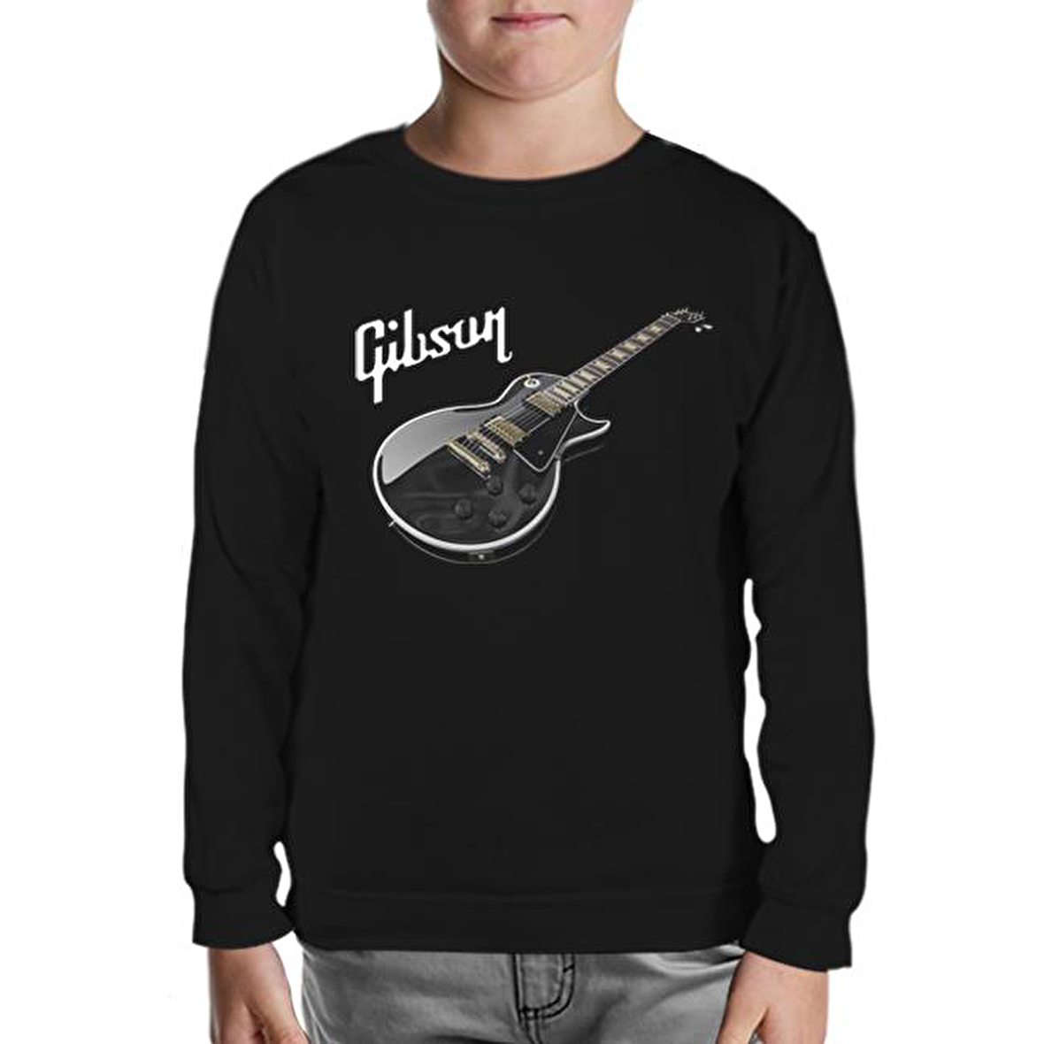 Gitar - Gibson 1 Siyah Çocuk Sweatshirt