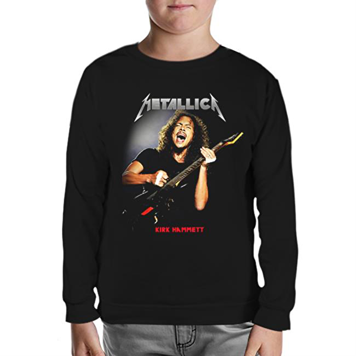 Metallica - Kirk Hammett Siyah Çocuk Sweatshirt