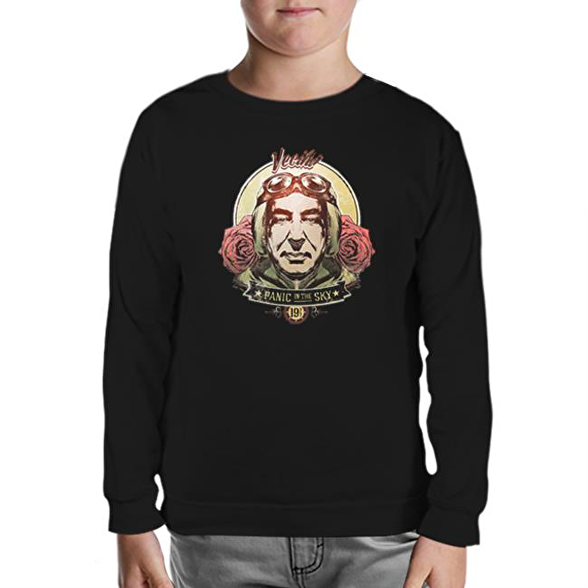 Vecihi Siyah Çocuk Sweatshirt