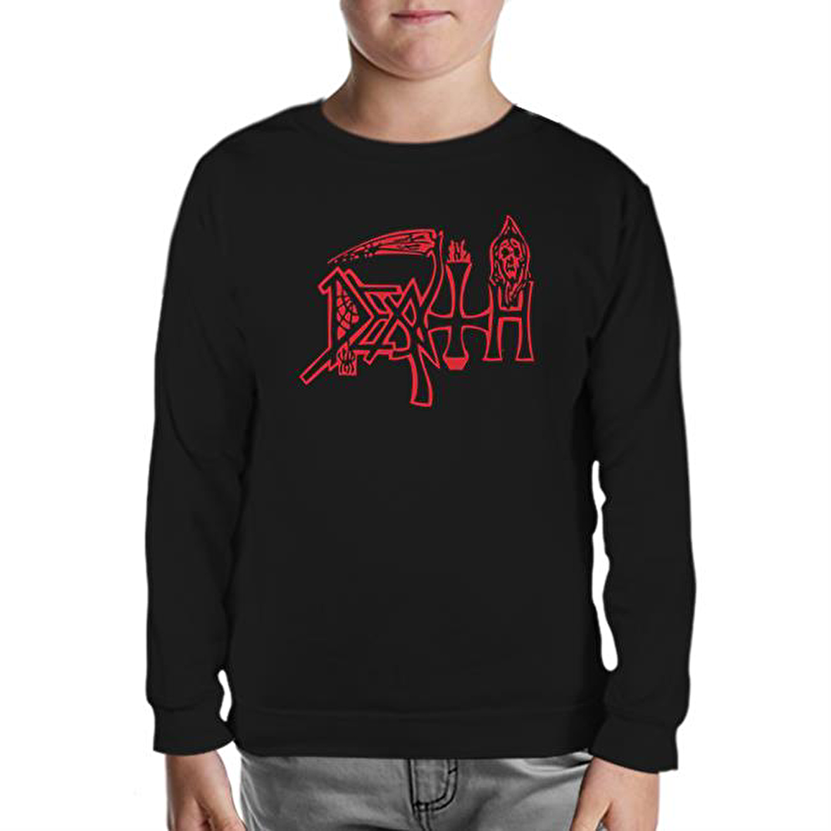 Death - Logo Siyah Çocuk Sweatshirt