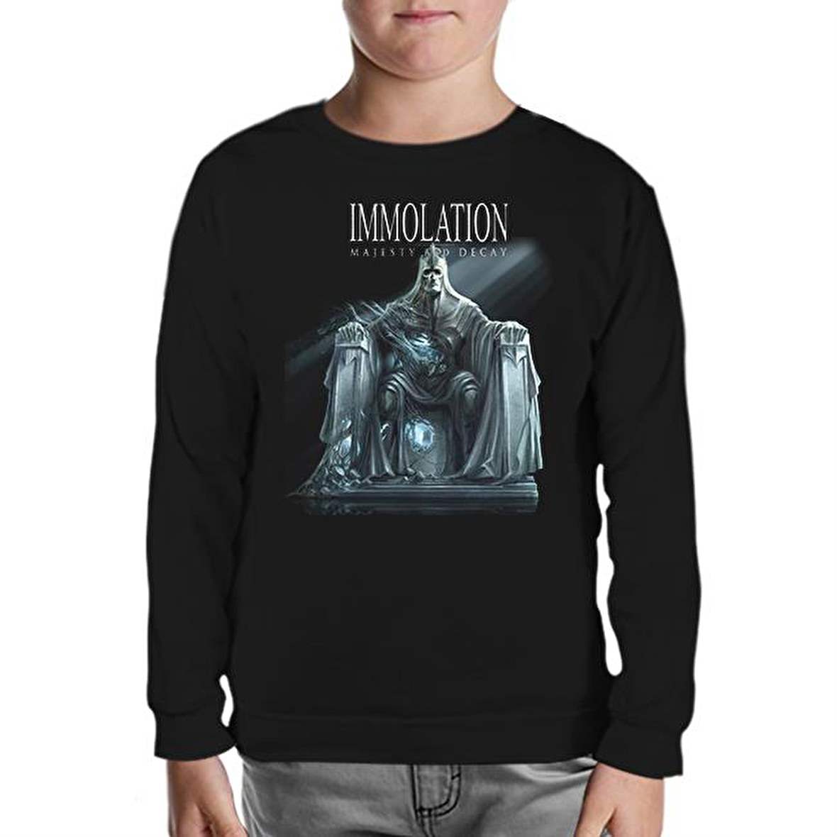 Immolation - Majesty and Decay Siyah Çocuk Sweatshirt
