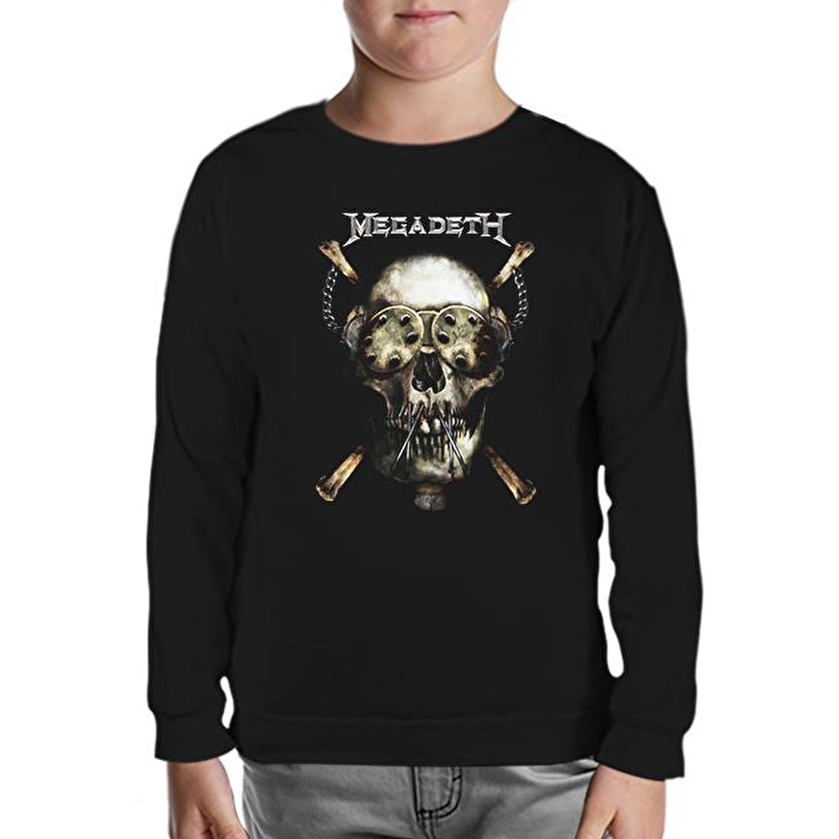 Megadeth - Vic 3 Siyah Çocuk Sweatshirt