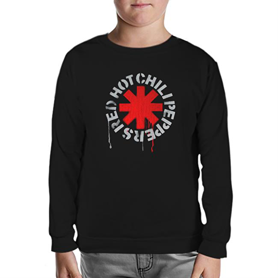 RHCP - Logo Siyah Çocuk Sweatshirt