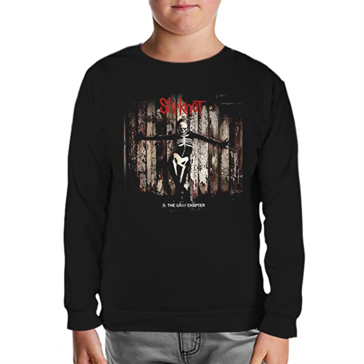 Slipknot - 5: The Gray Chapter Siyah Çocuk Sweatshirt