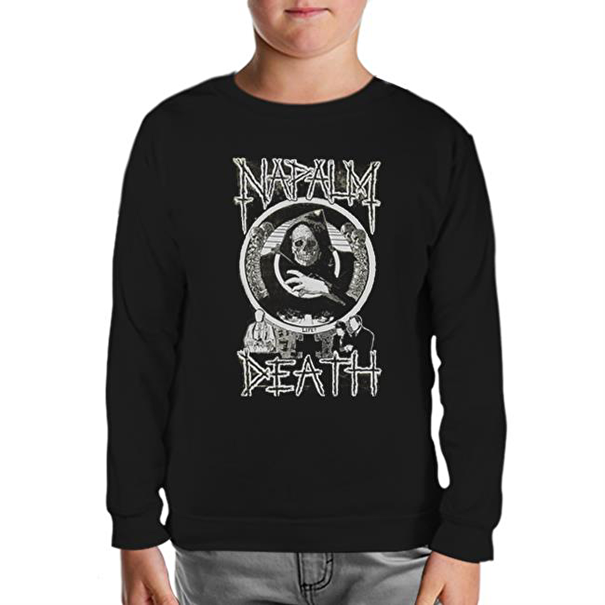Napalm Death - Life? Siyah Çocuk Sweatshirt