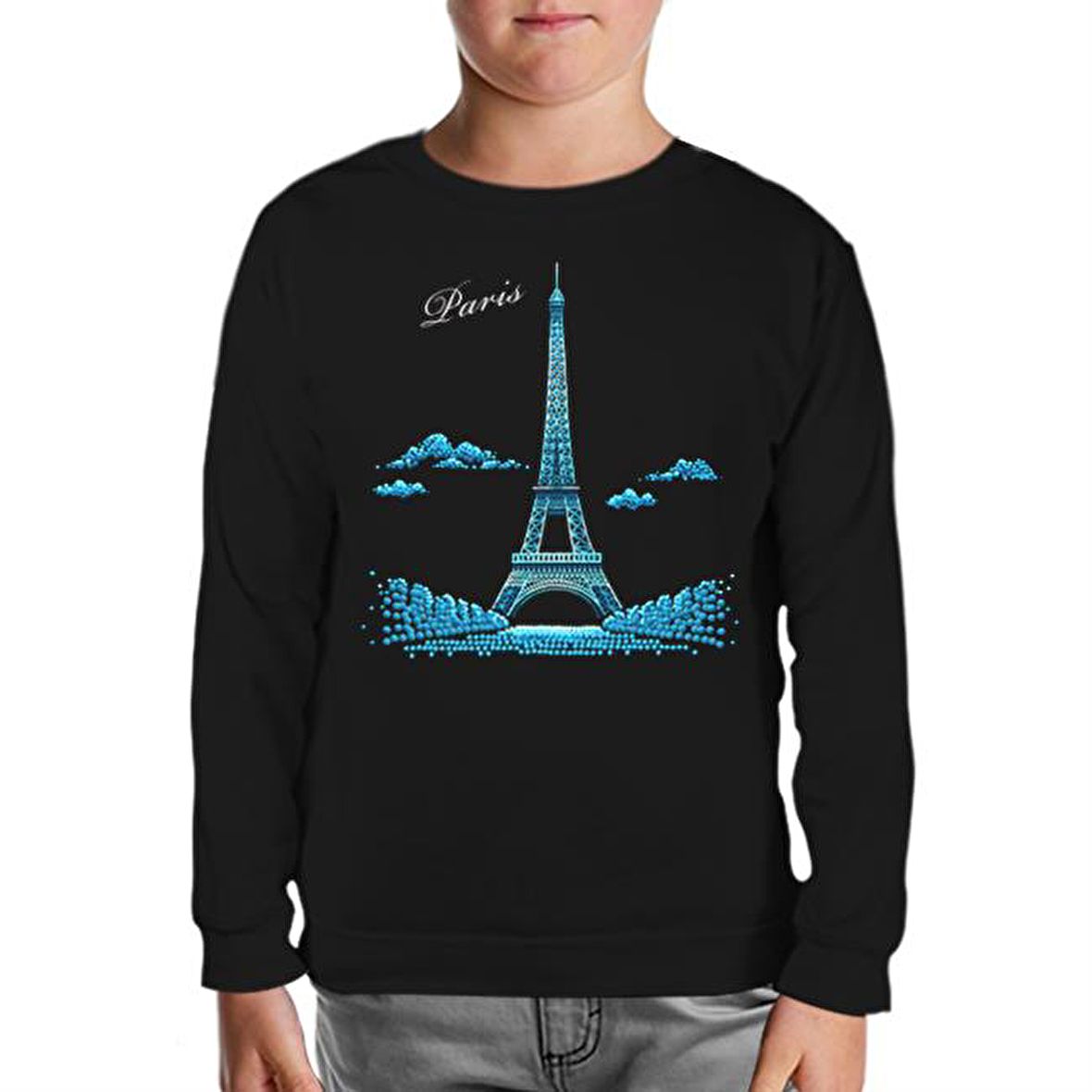 Parisian Siyah Çocuk Sweatshirt
