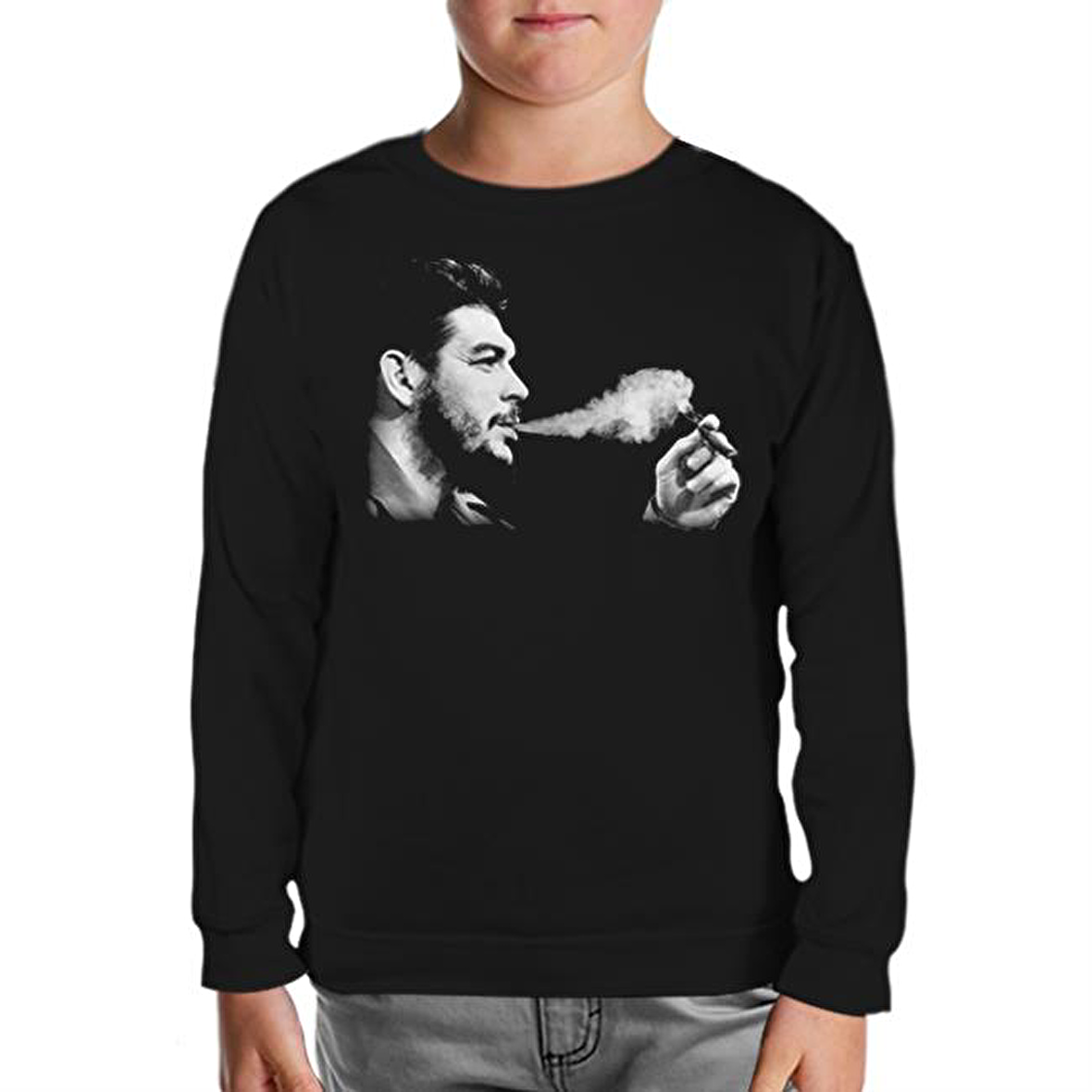 Che Guevara 3 Siyah Çocuk Sweatshirt