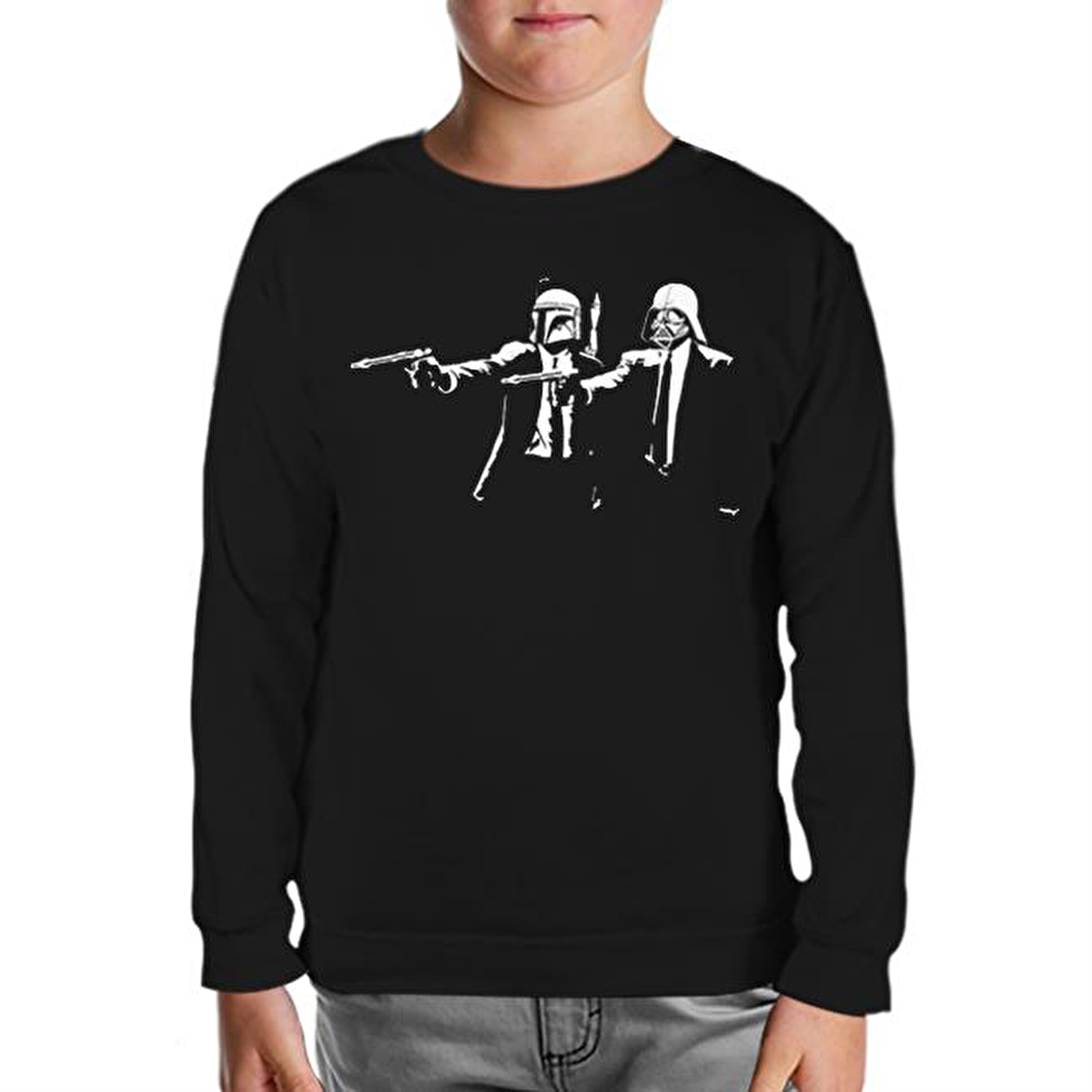 Star Wars & Pulp Fiction Siyah Çocuk Sweatshirt