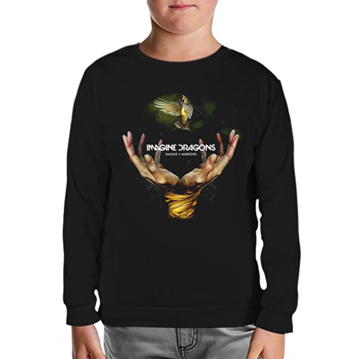 Imagine Dragons - Smoke Mirrors Siyah Çocuk Sweatshirt