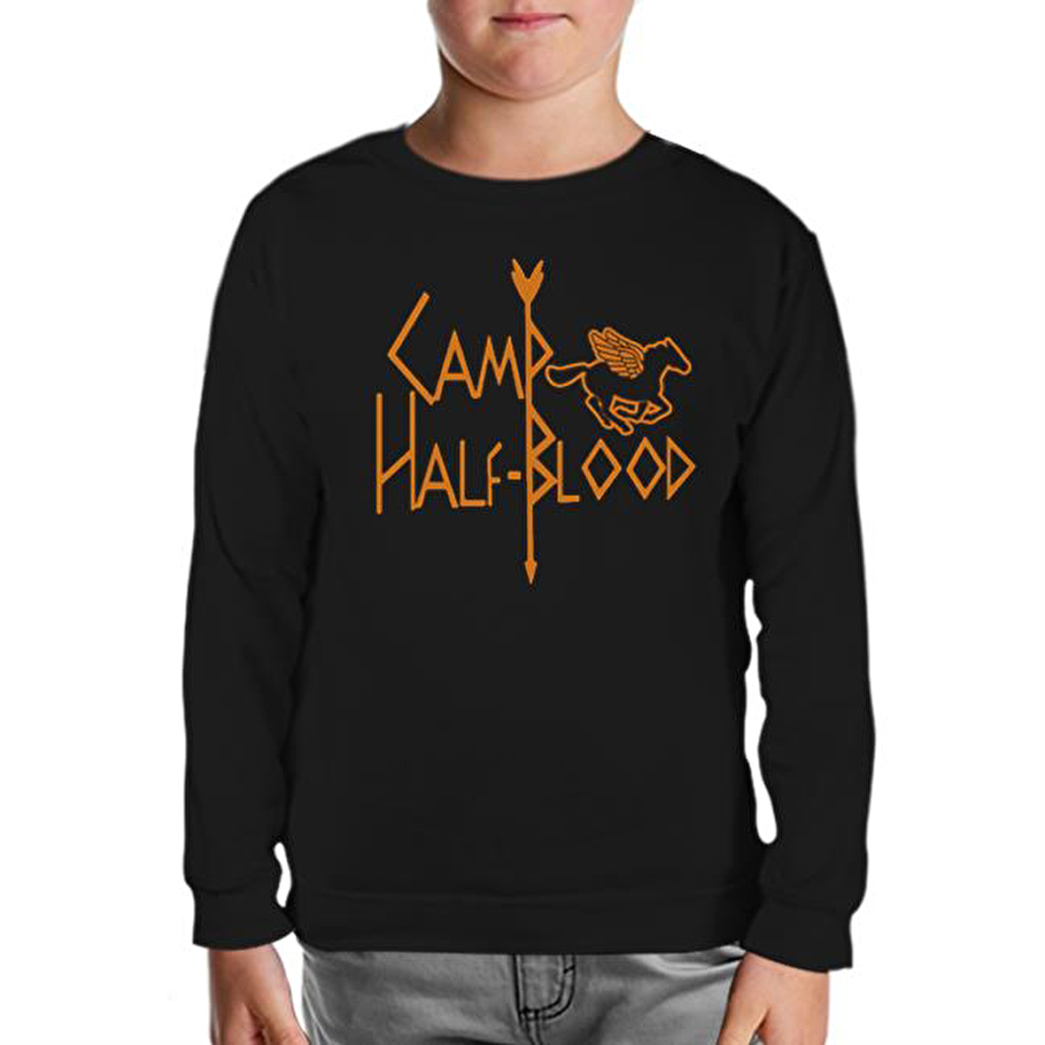 Camp Half-Blood Siyah Çocuk Sweatshirt
