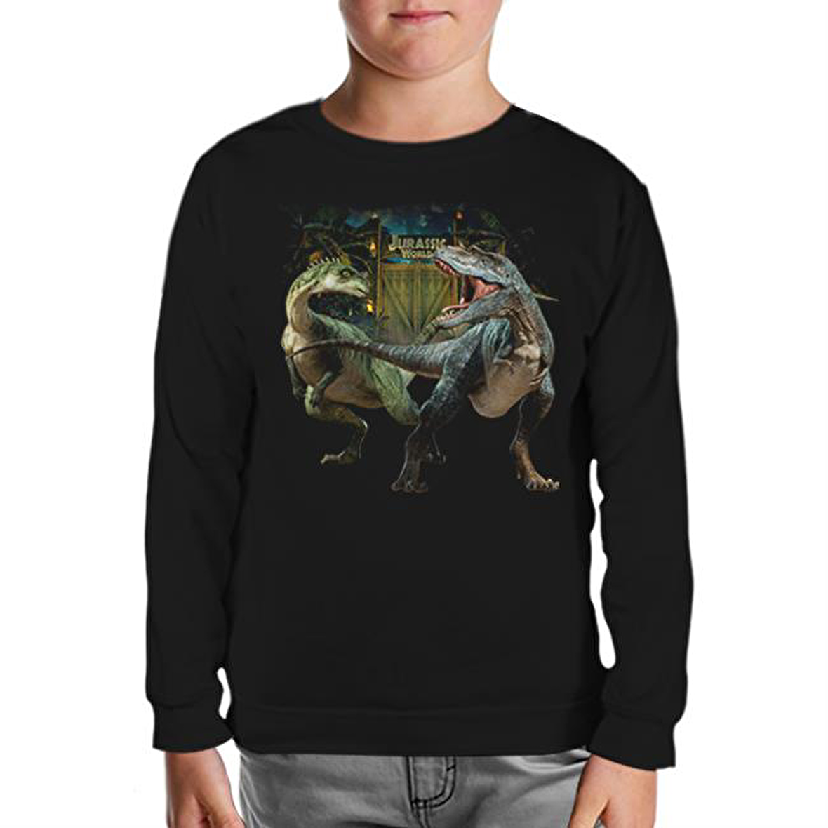 Jurassic World II Siyah Çocuk Sweatshirt