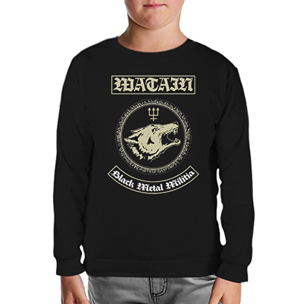 Watain Siyah Çocuk Sweatshirt