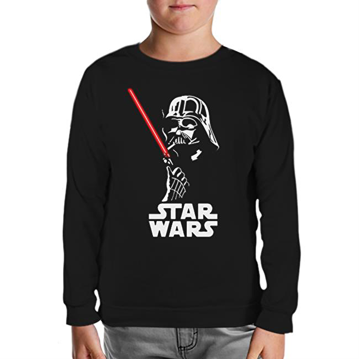 Darth Vader Smoking Siyah Çocuk Sweatshirt