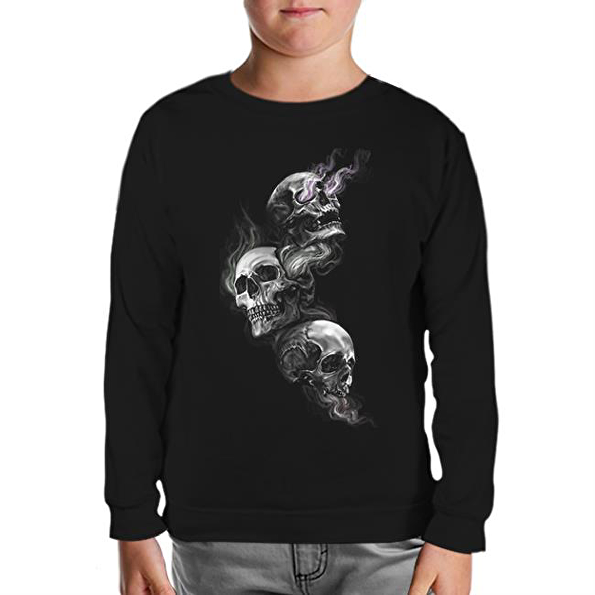 Smoky Heads Siyah Çocuk Sweatshirt
