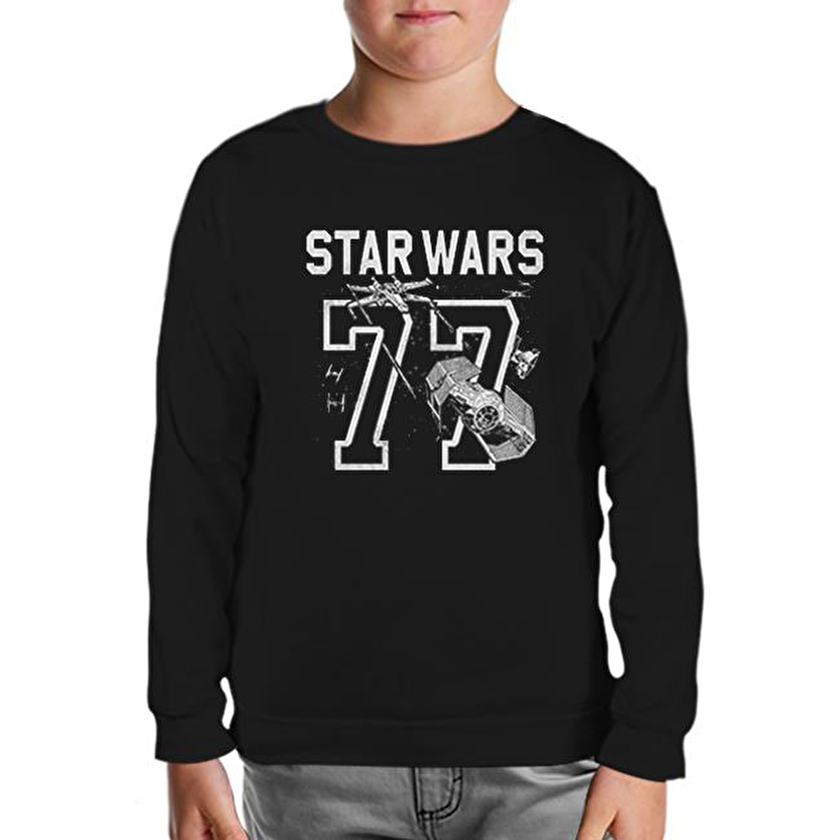 Star Wars - 77 Siyah Çocuk Sweatshirt