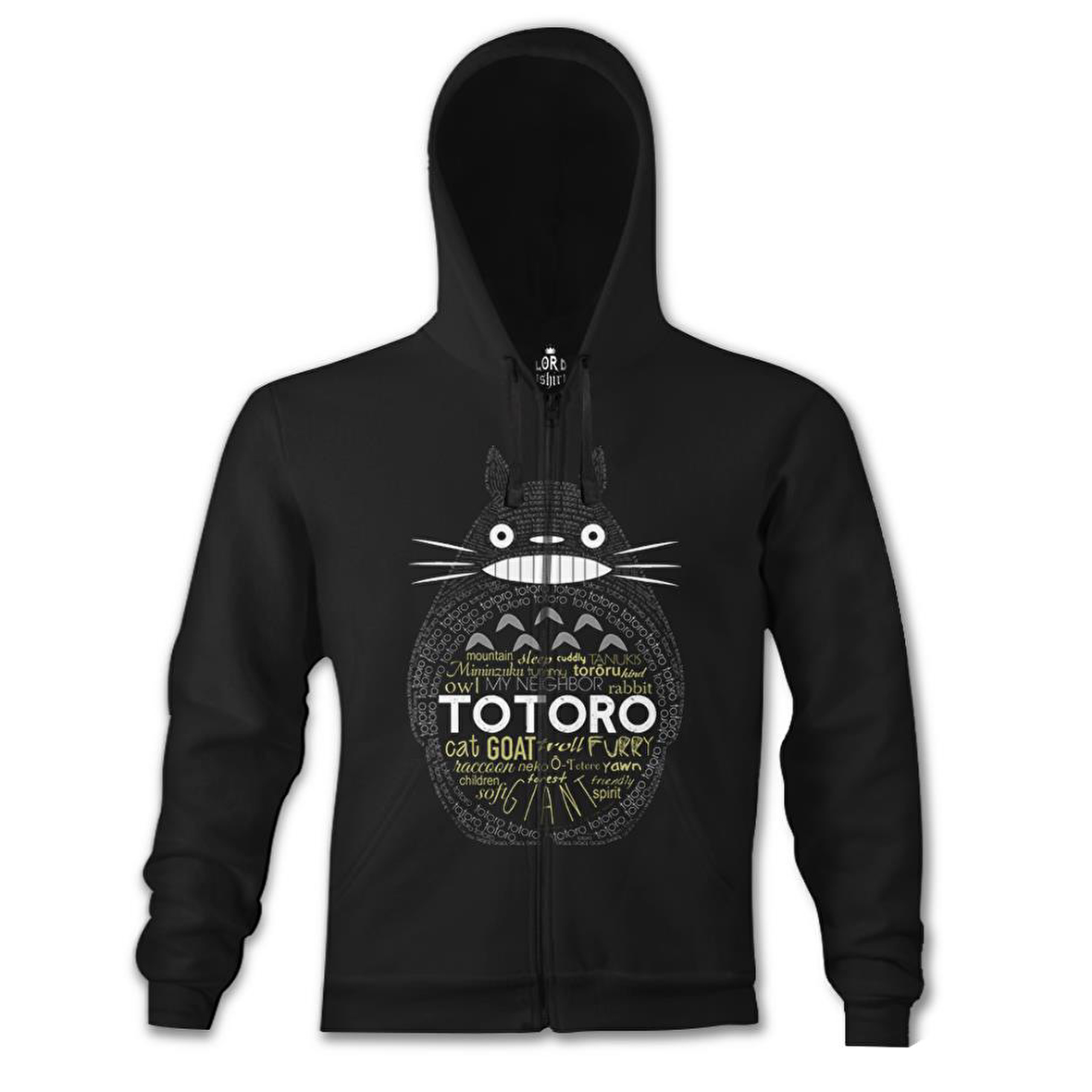 Totoro Siyah Erkek Kapşonlu