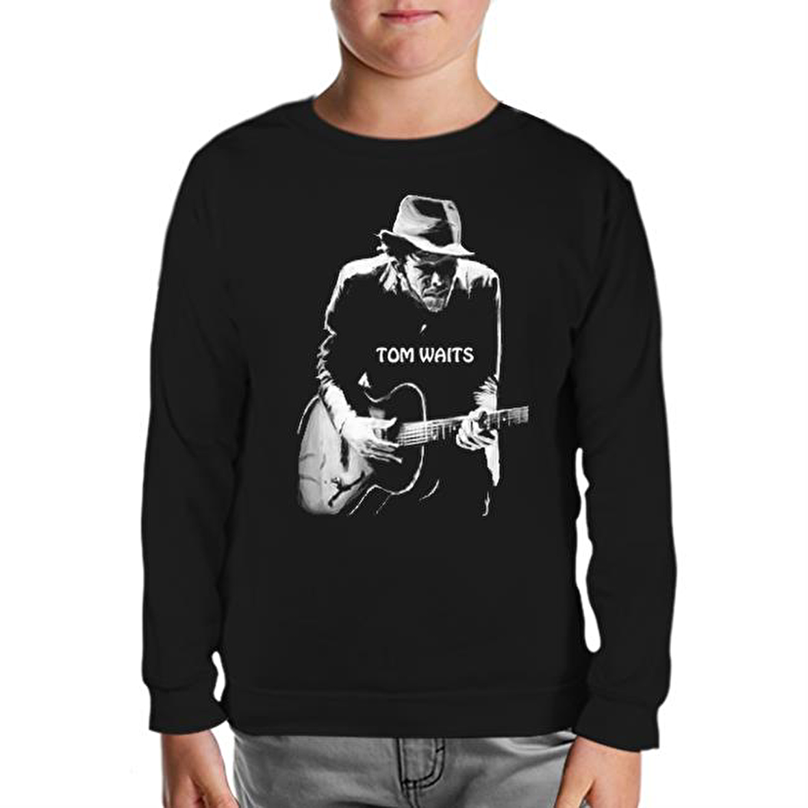 Tom Waits Siyah Çocuk Sweatshirt