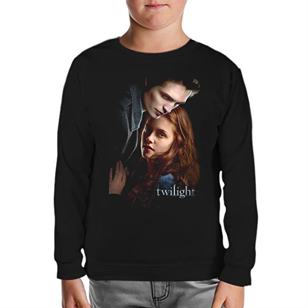 Twilight Siyah Çocuk Sweatshirt
