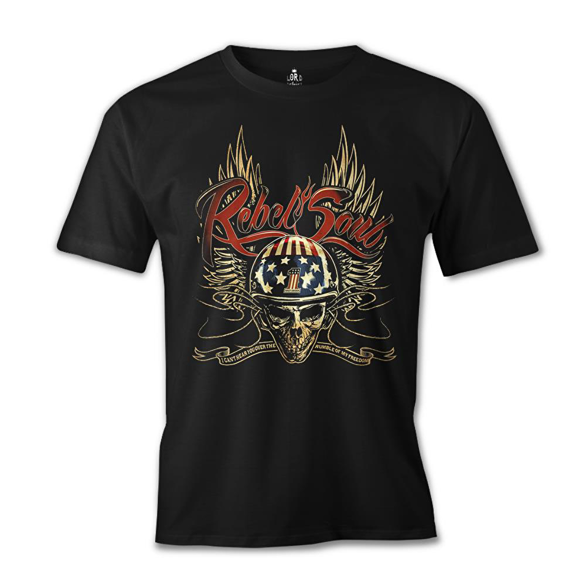 Motosiklet - Rebel Siyah Erkek Tshirt
