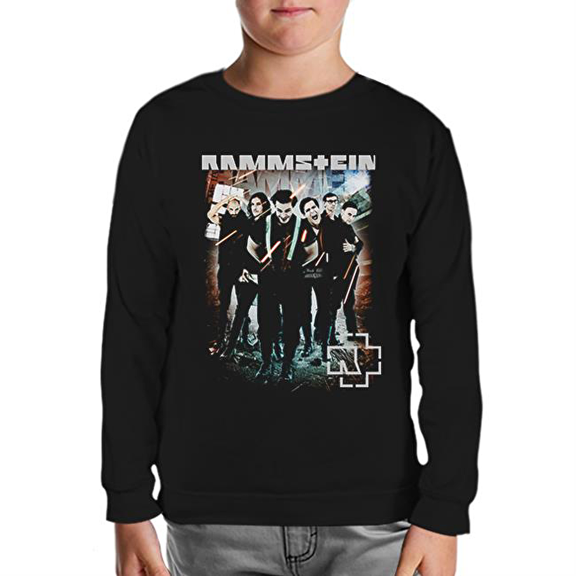 Rammstein - Nicht für Mich  Siyah Çocuk Sweatshirt