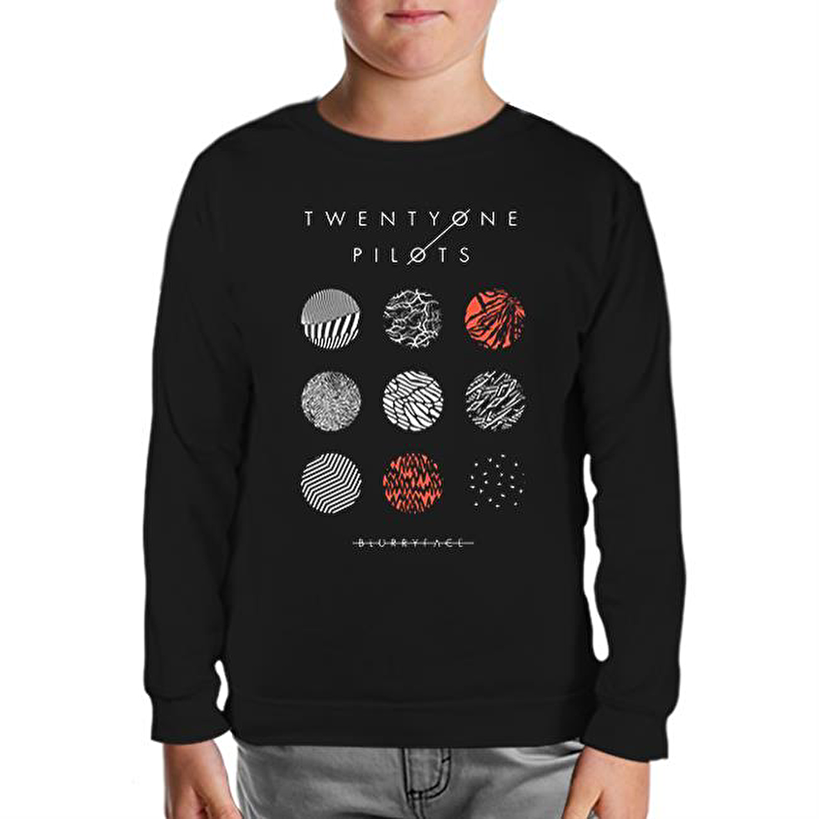 Twenty One Pilots - Blurryface Siyah Çocuk Sweatshirt
