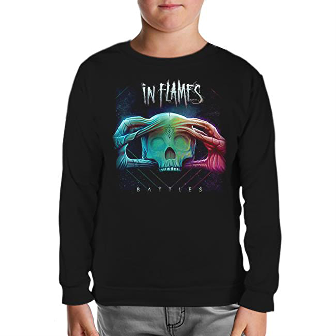 In Flames - Battles Siyah Çocuk Sweatshirt