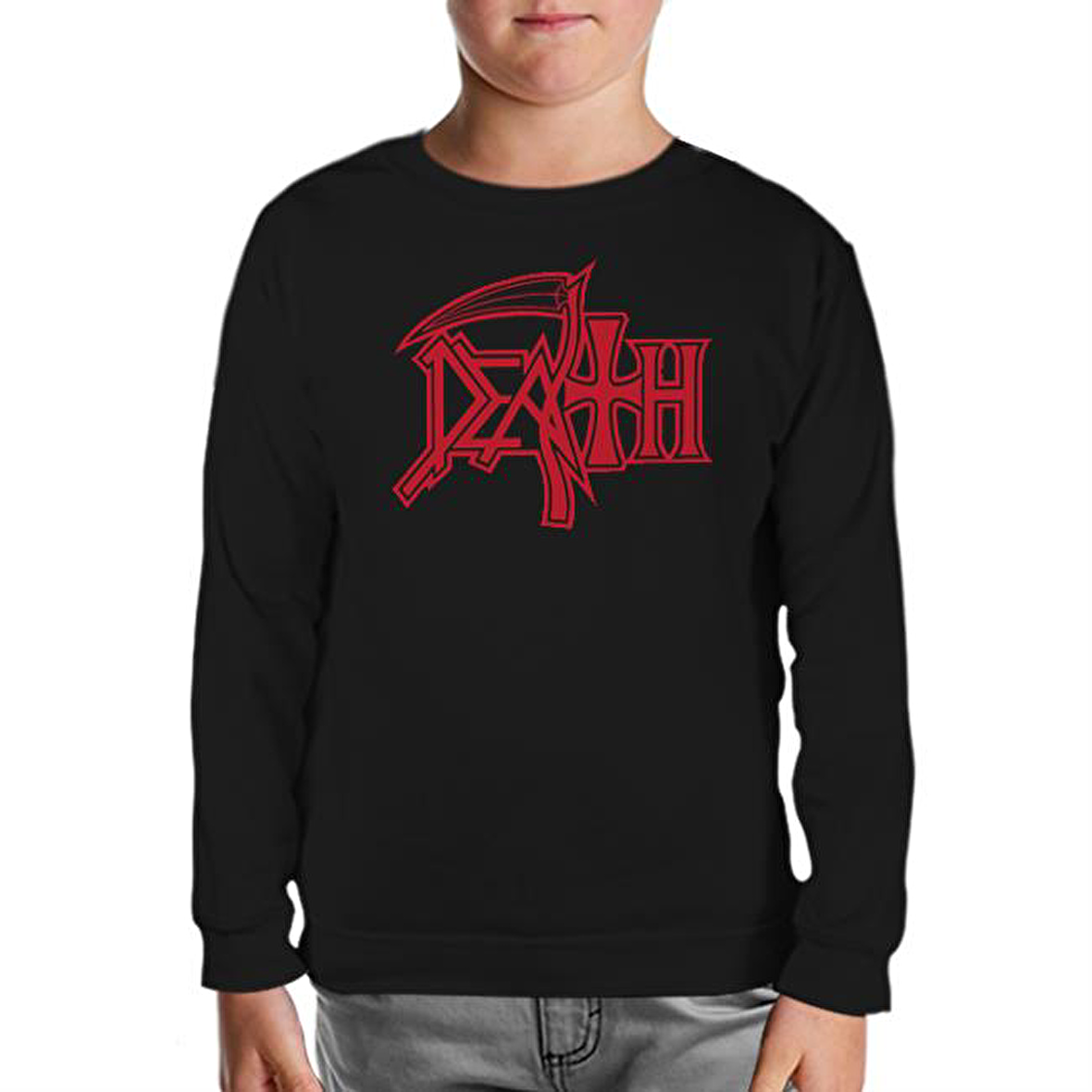 Death - Logo 3 Siyah Çocuk Sweatshirt