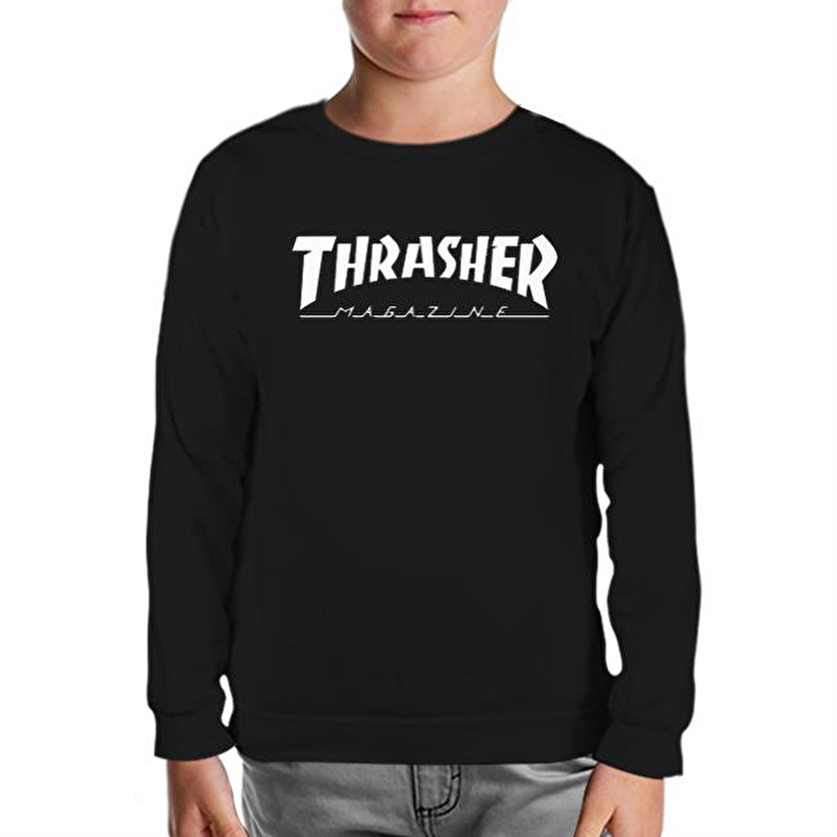 Thrasher Magazine Siyah Çocuk Sweatshirt