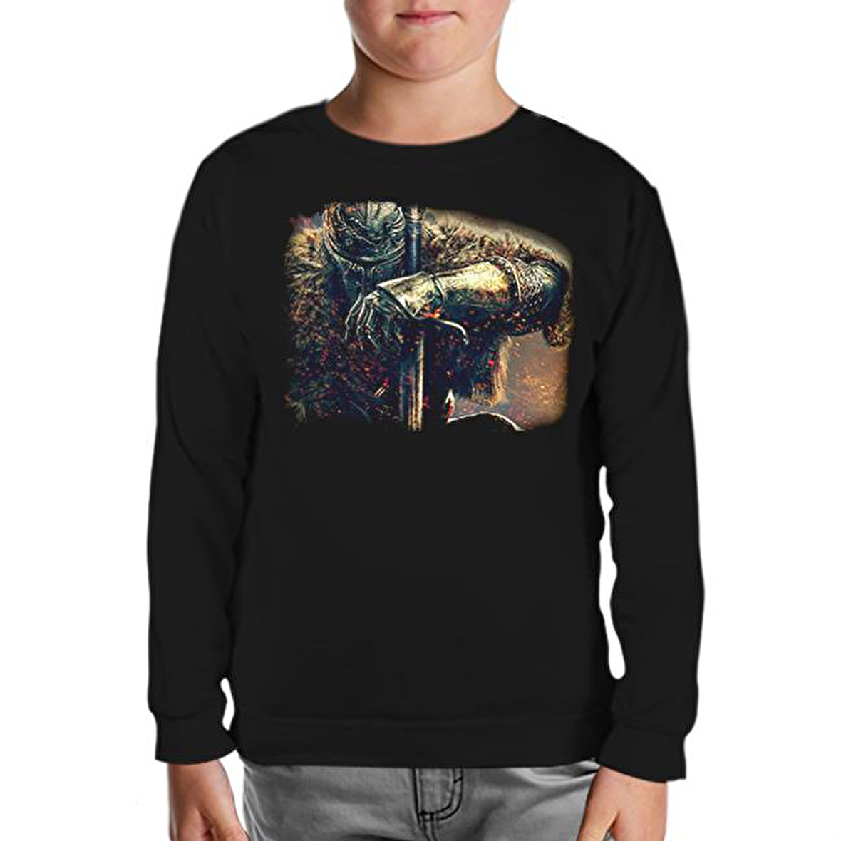 Dark Souls - Frost Siyah Çocuk Sweatshirt