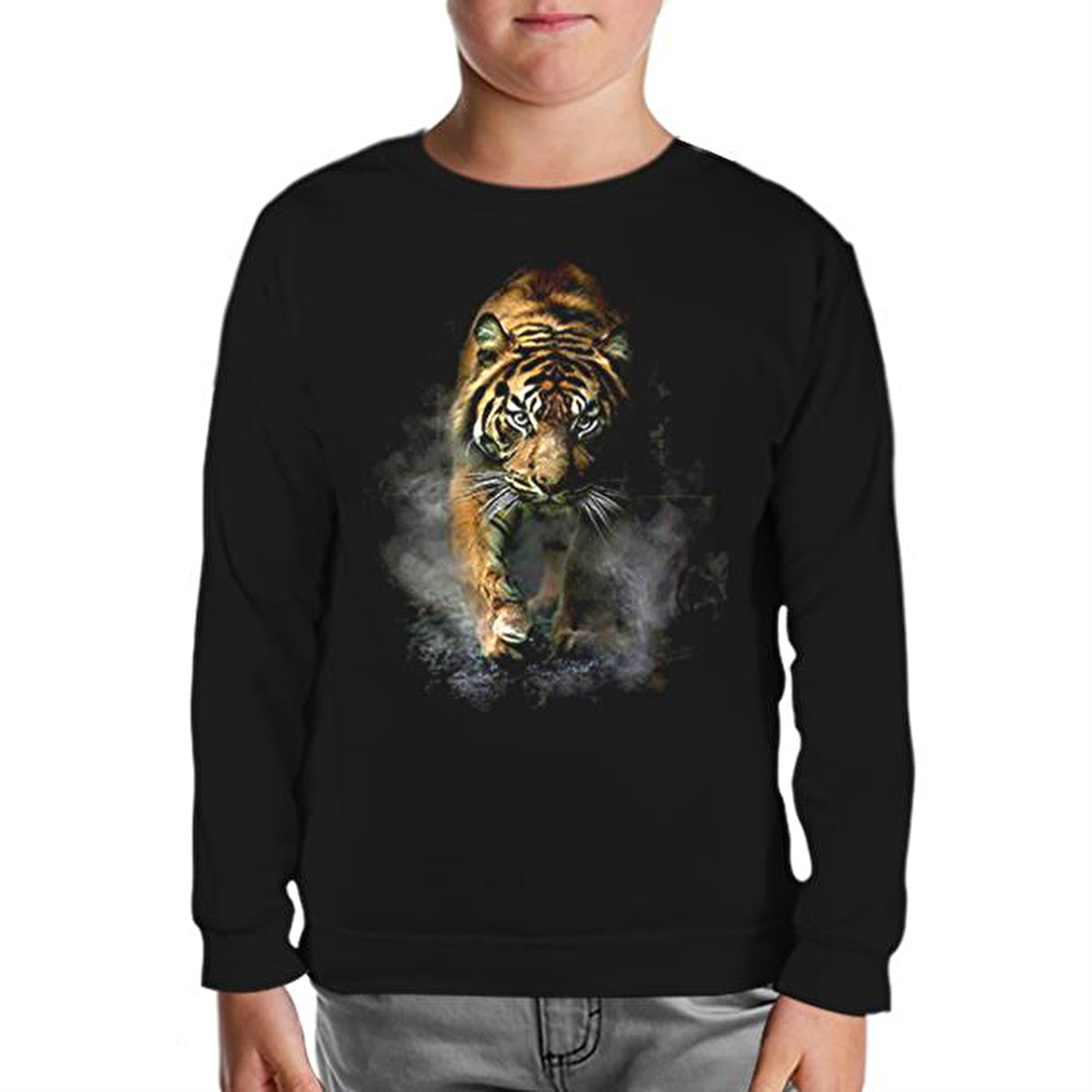 Kaplan 2 Siyah Çocuk Sweatshirt