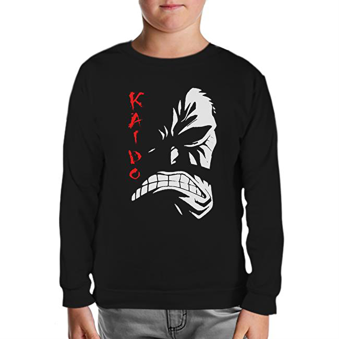 One Piece - Kaido Siyah Çocuk Sweatshirt