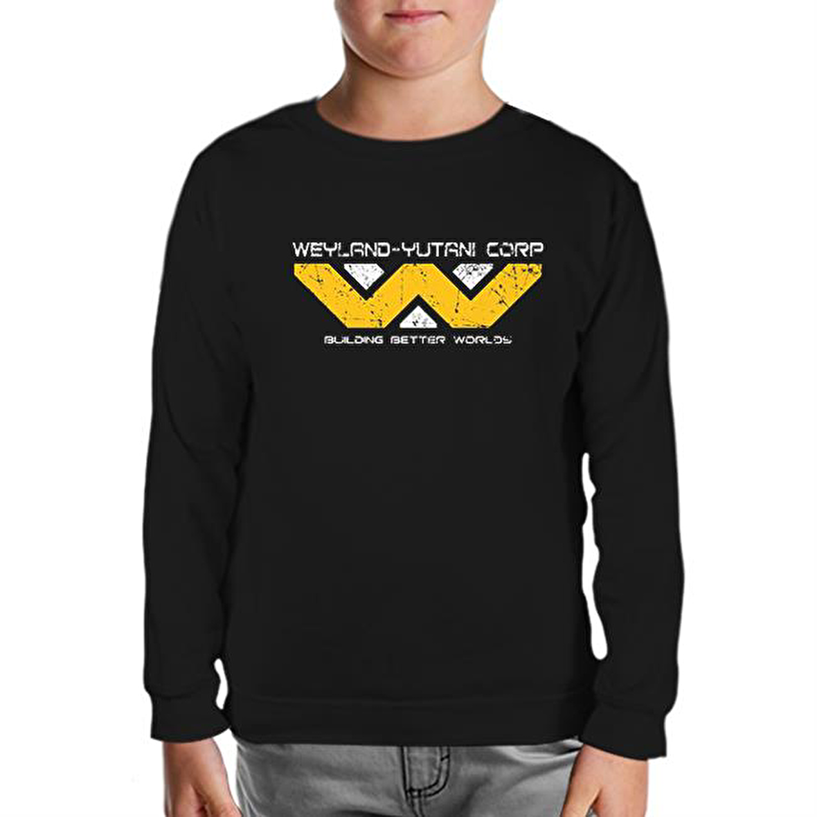 Alien - W Better Siyah Çocuk Sweatshirt