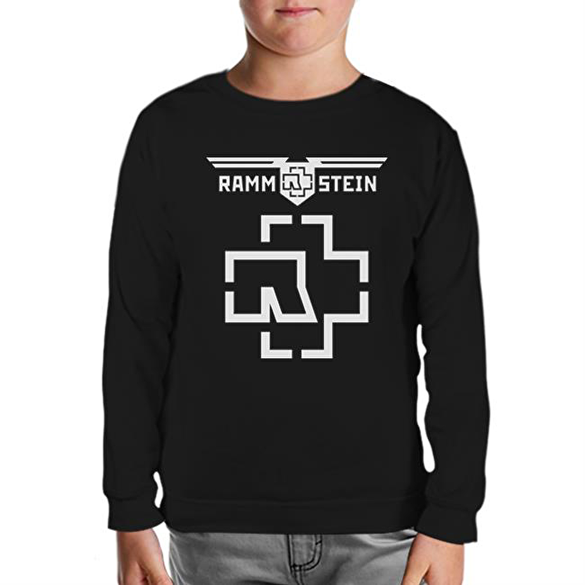 Rammstein - Logo Siyah Çocuk Sweatshirt