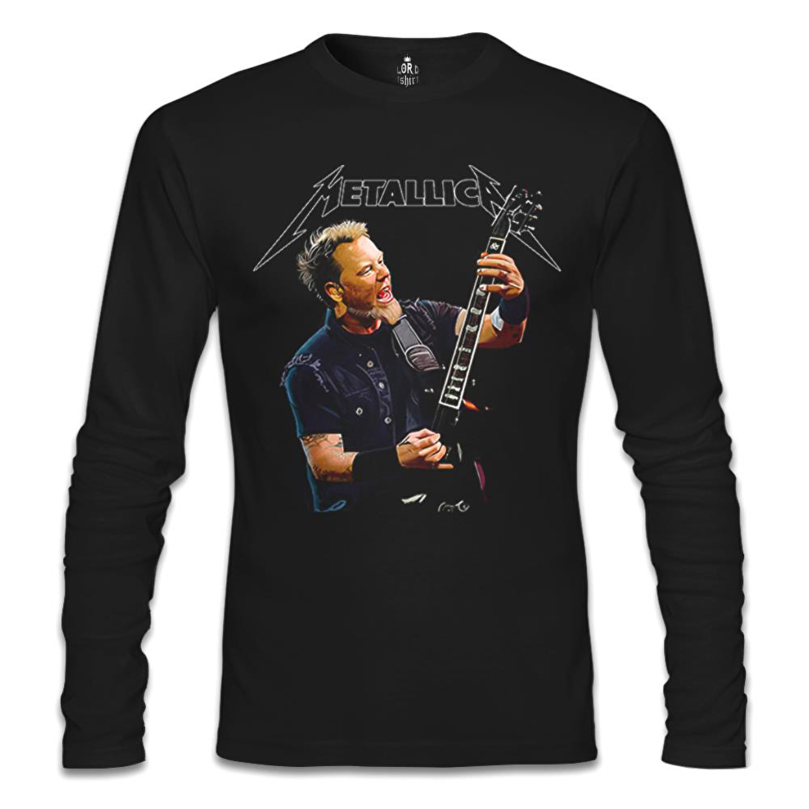 Metallica - James Guitar Siyah Erkek Sweatshirt