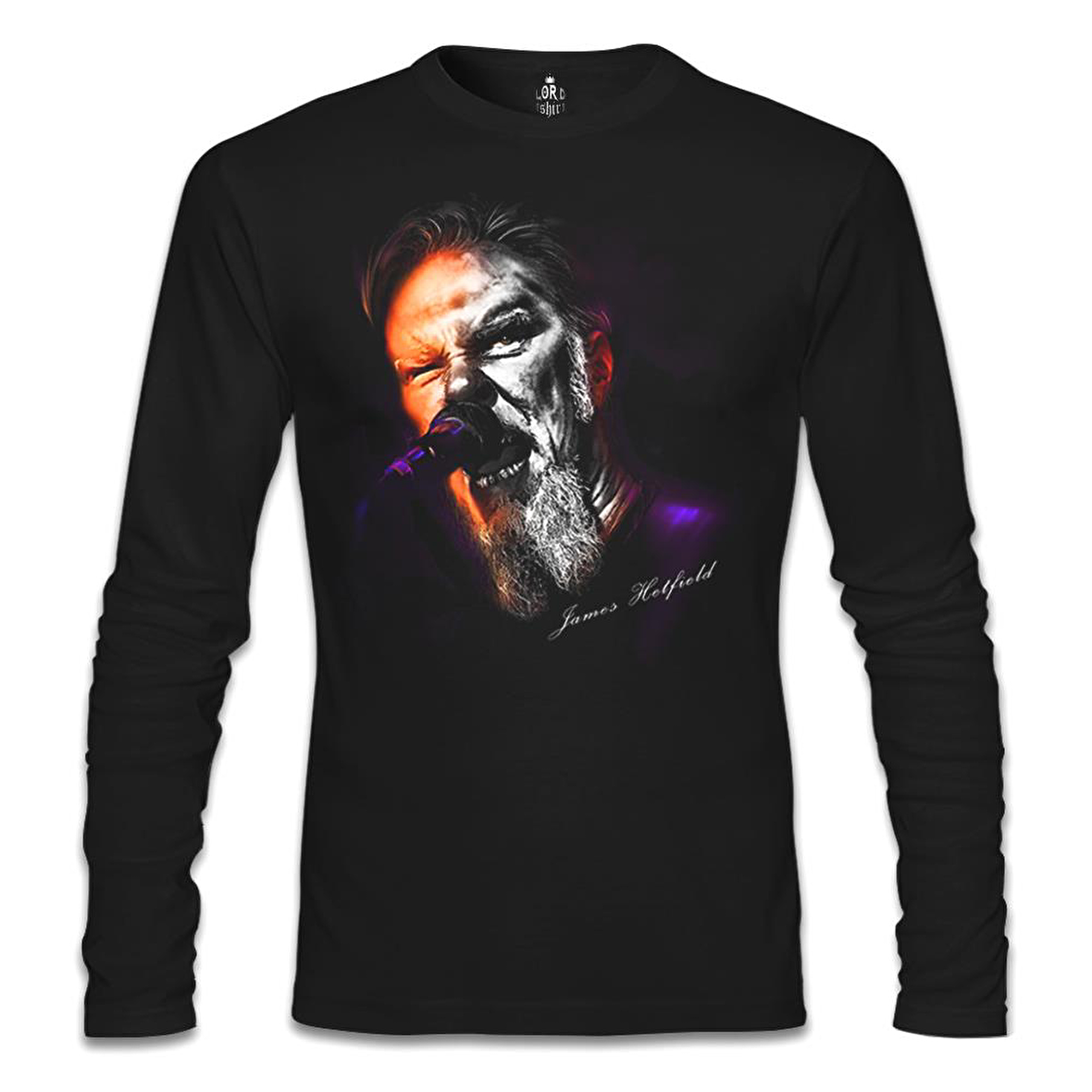 Metallica - James Microphone Siyah Erkek Sweatshirt