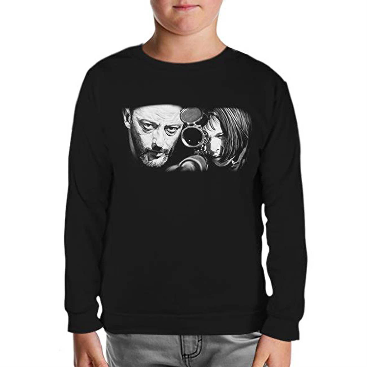 Leon - Professional Siyah Çocuk Sweatshirt