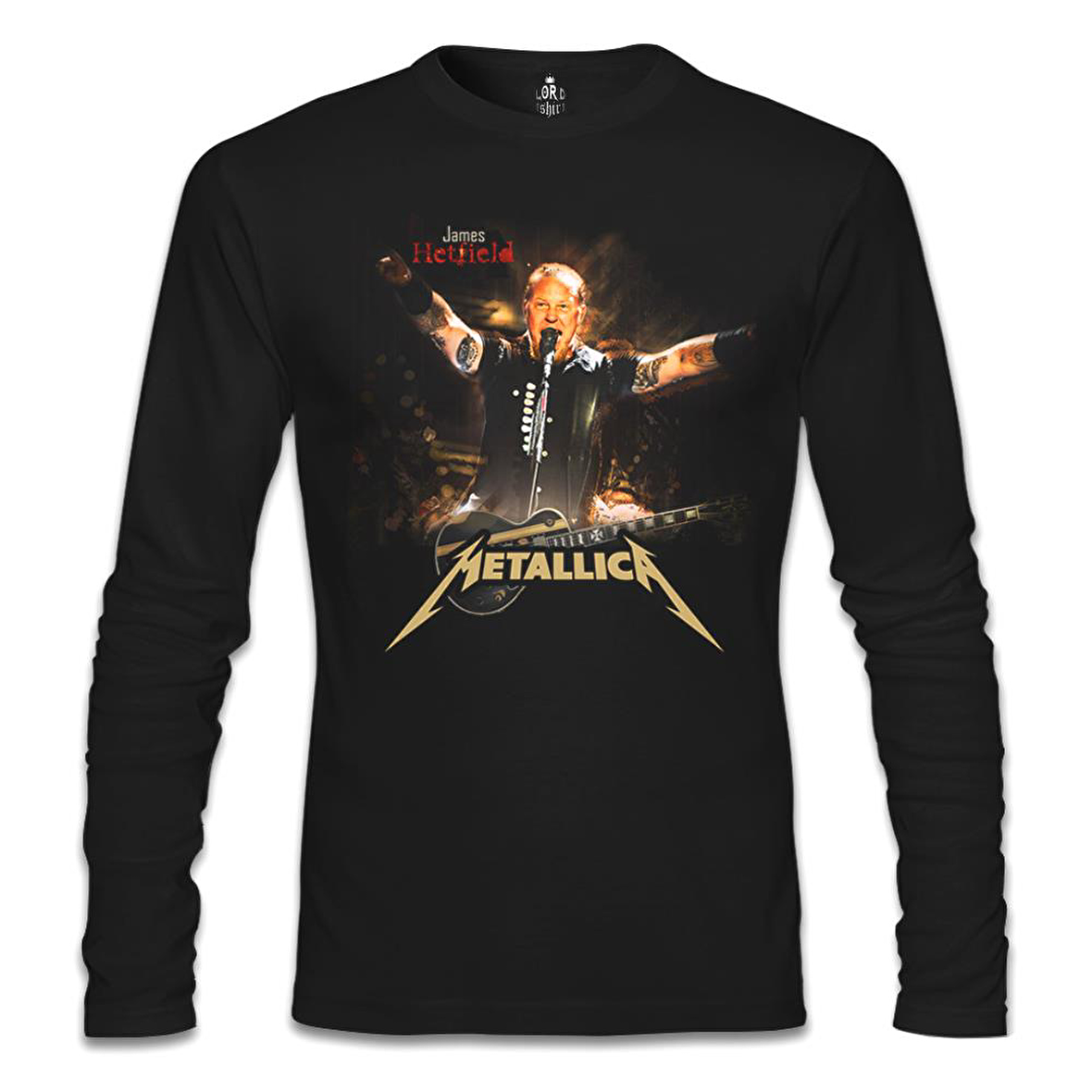 Metallica - James Concert Siyah Erkek Sweatshirt