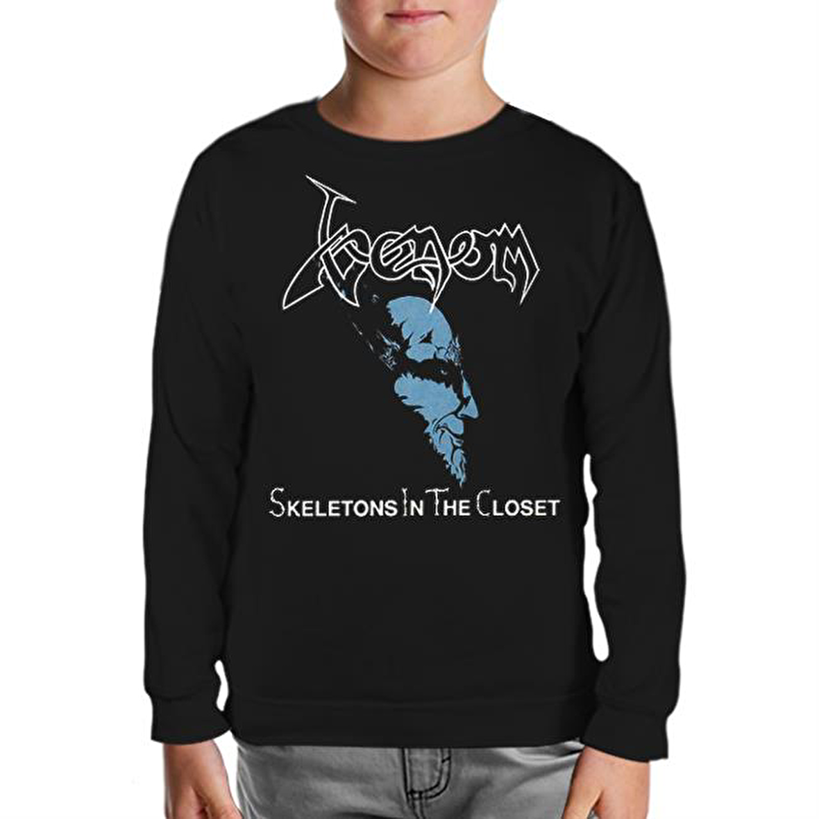 Venom - Skeletons in the Closet Siyah Çocuk Sweatshirt
