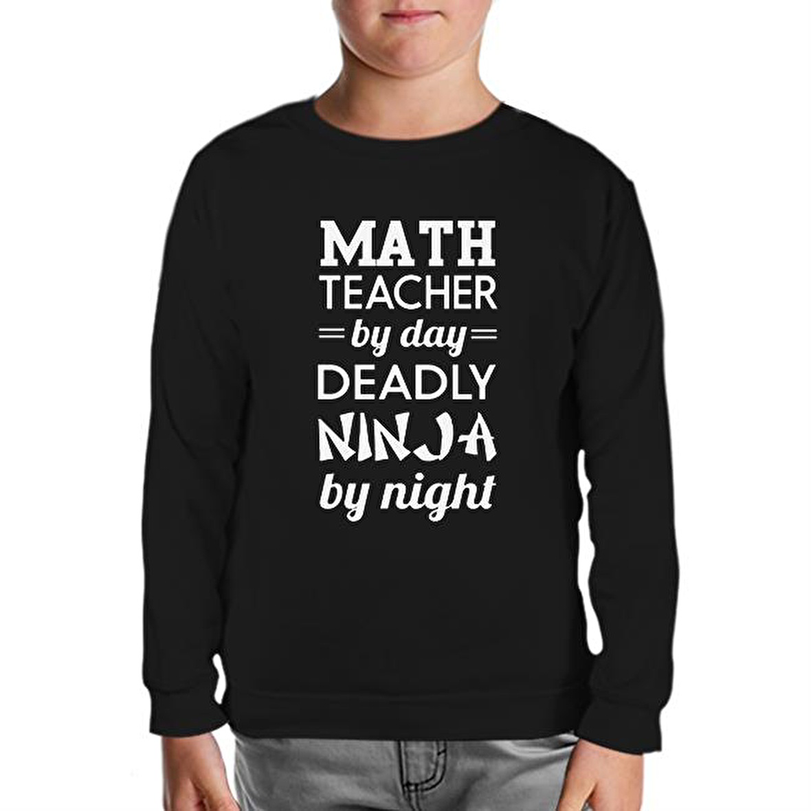 Math Teacher by Day Öğretmenler Günü Siyah Çocuk Sweatshirt