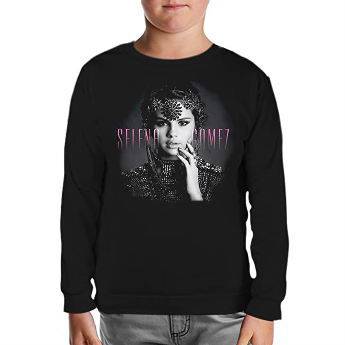 Selena Gomez - Stars Dance Siyah Çocuk Sweatshirt