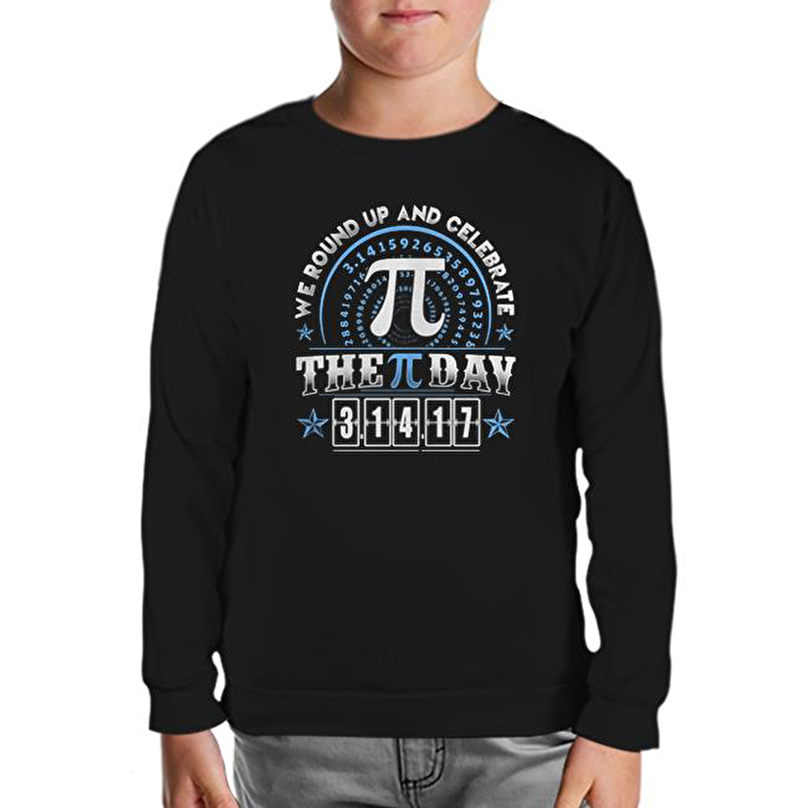 Matematik - Pi 12 Siyah Çocuk Sweatshirt