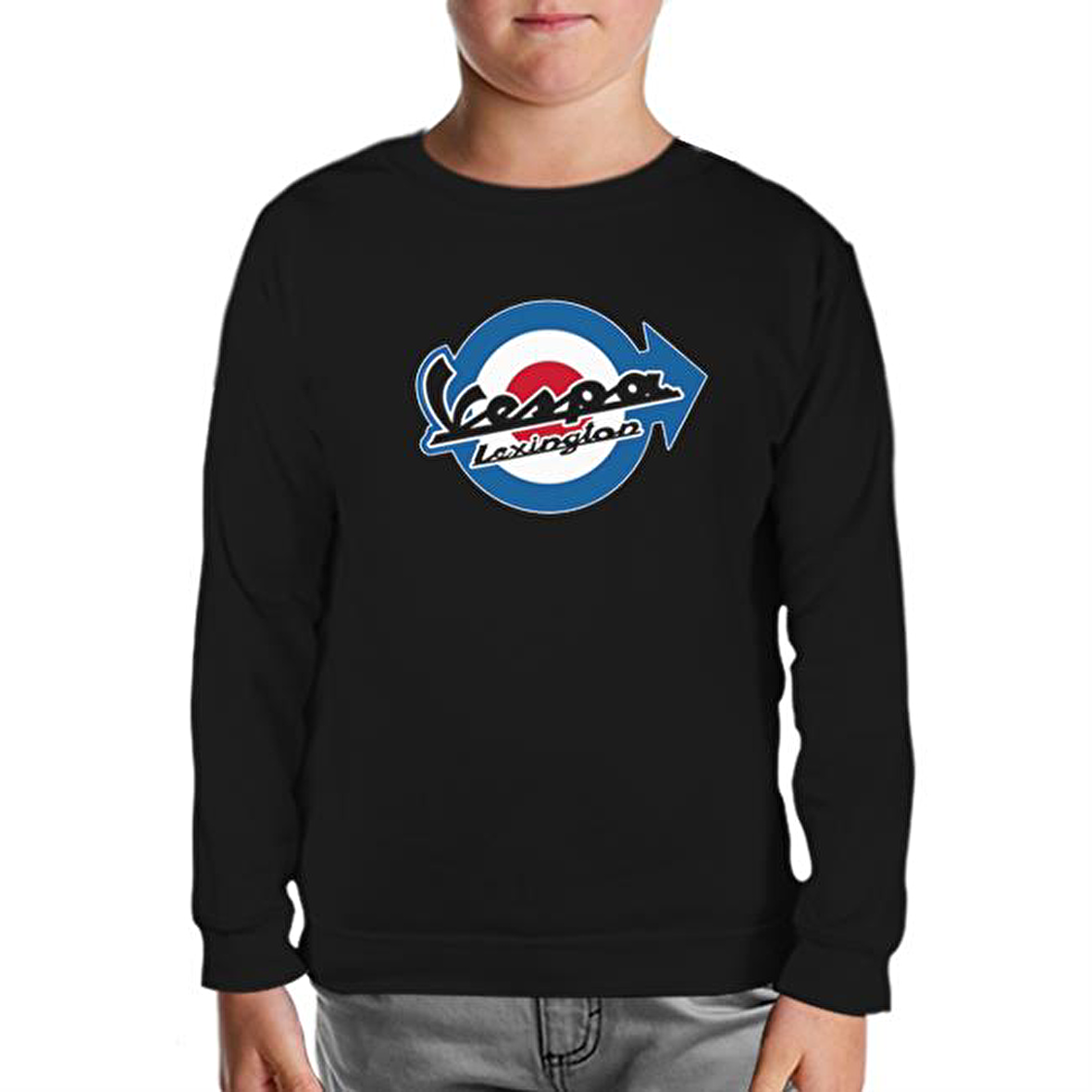 Vespa - Lexington Siyah Çocuk Sweatshirt