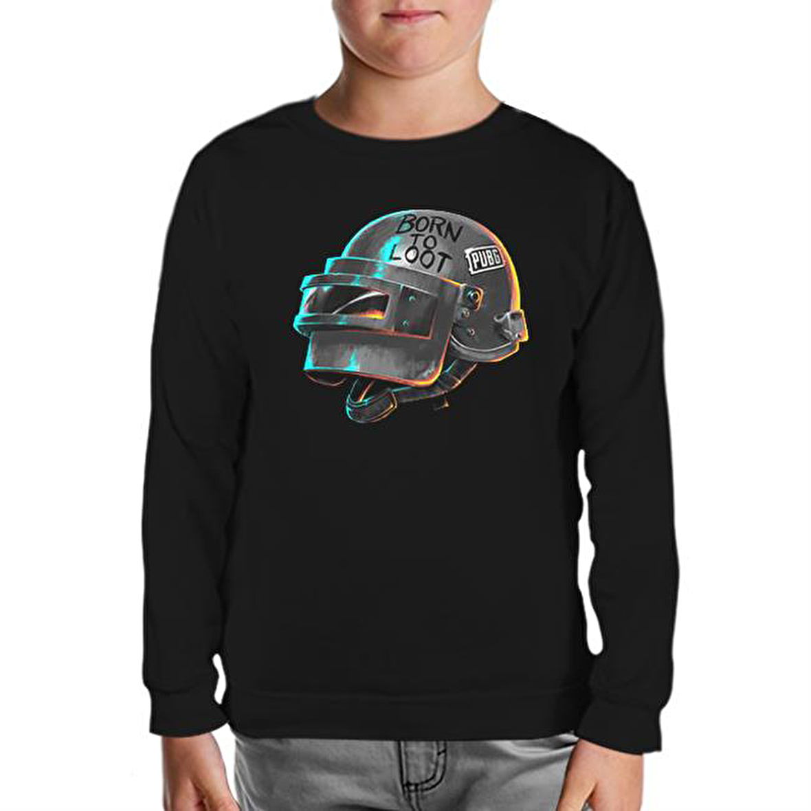 PUBG - Loot Siyah Çocuk Sweatshirt