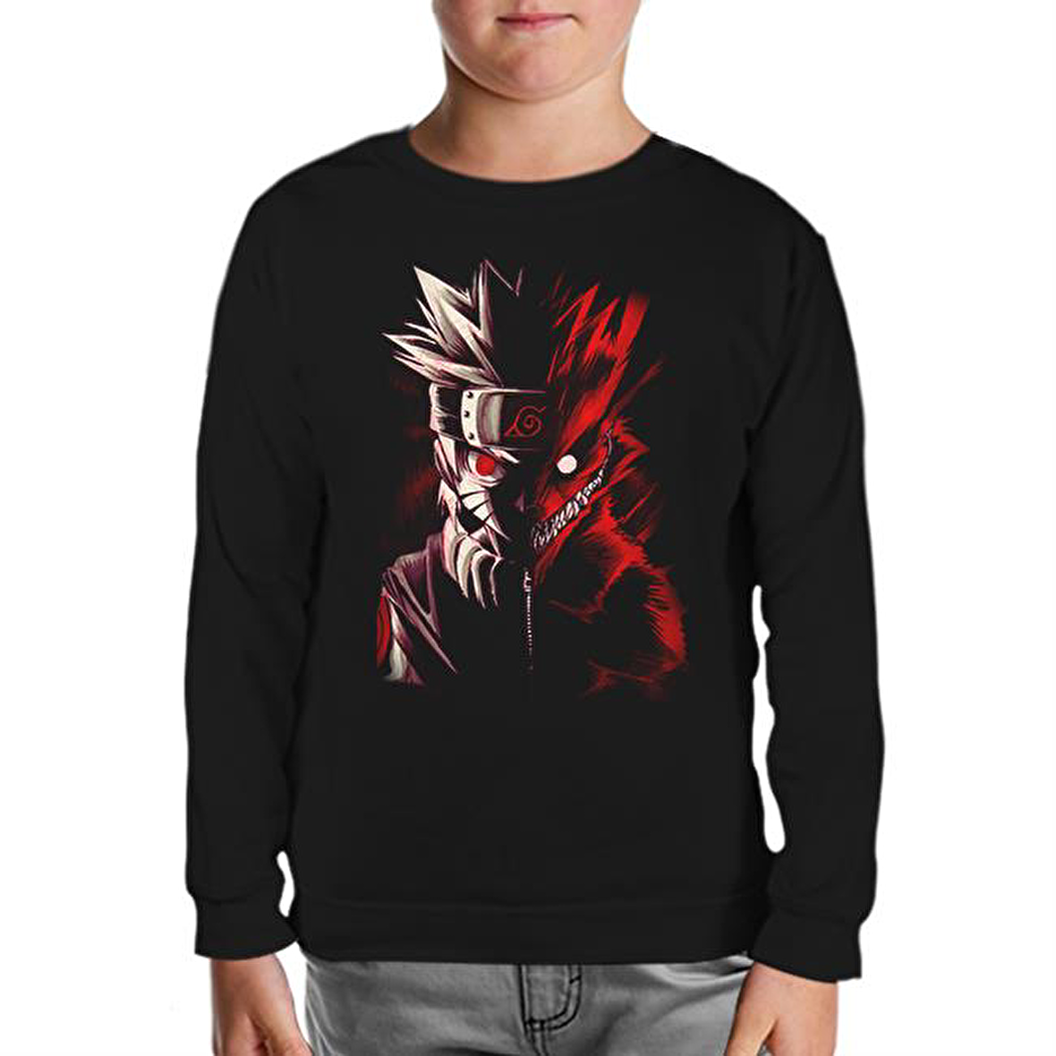 Naruto - Storm Siyah Çocuk Sweatshirt